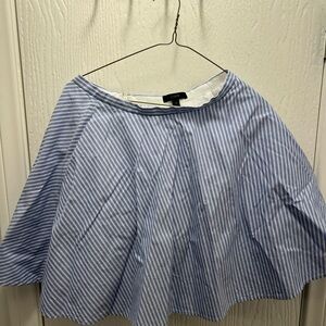 J. Crew Blue and White Striped Skirt